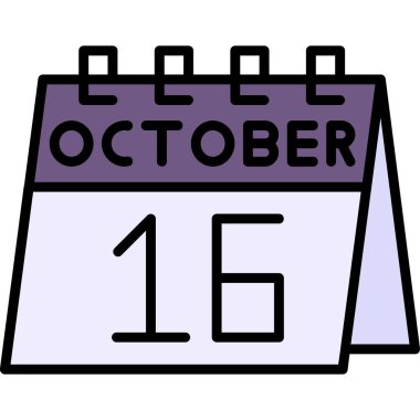 Ekim 25 - takvim simgesi - takvim vektör illüstrasyonu