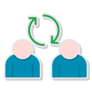 iki renk vektör illüstrasyonu