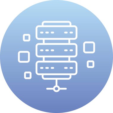 veritabanı. Web simgesi basit illüstrasyon