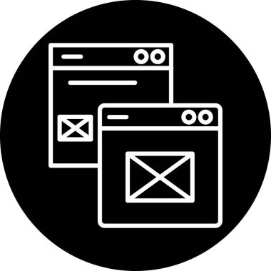 tarayıcı web simgesi, basit vektör tasarımı