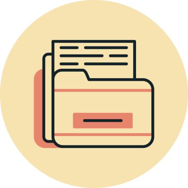 belge vektör renk çizgisi simgesi