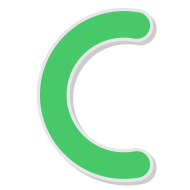 C harfi logo tasarım şablonu. iş c vektör illüstrasyonu.