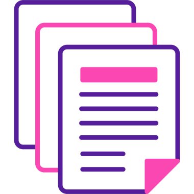 Belge. Web simgesi vektör illüstrasyonu