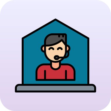 Çağrı merkezi ikon vektör illüstrasyonu