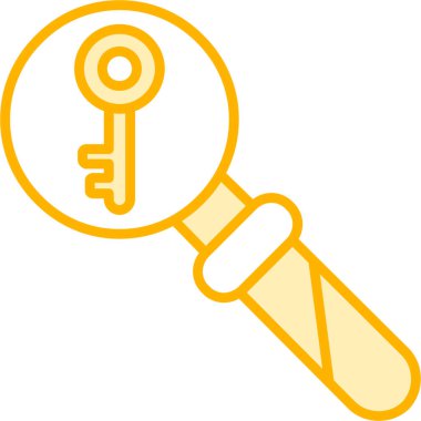 Anahtarı gösteren büyüteç