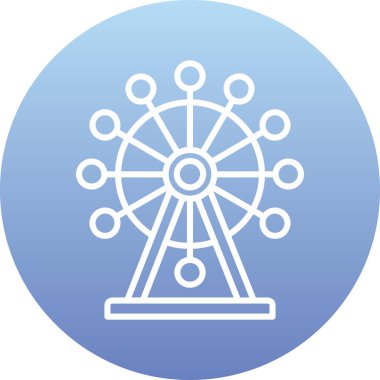 Dönme dolap. Basit resimleme