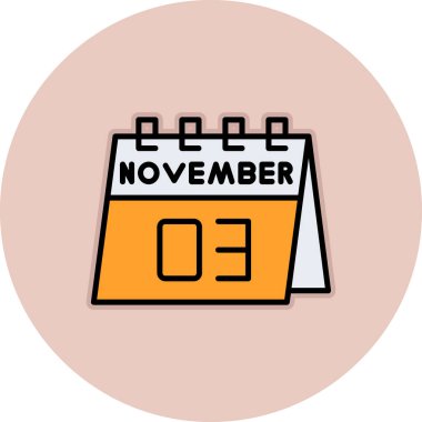 Takvim simgesinin vektör illüstrasyonu