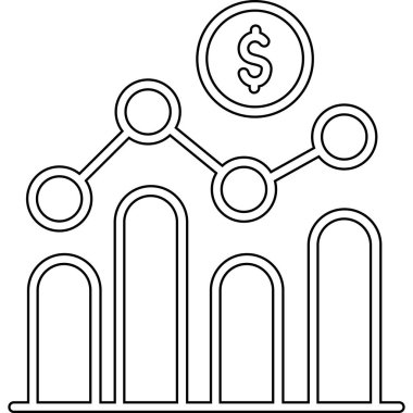 İş yönetimi ikonu. Web için iş vektör simgesinin özet çizimi