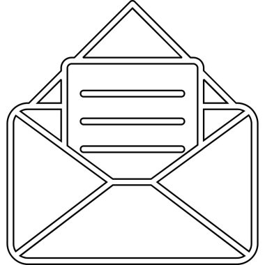 Zarf mektup simge vektör illüstrasyon izole