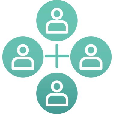 Sosyal ağ vektör simgesi