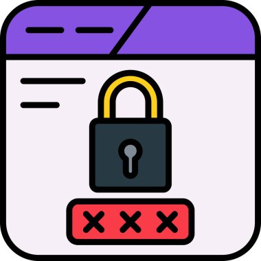 kilit simgesi, vektör illüstrasyonu