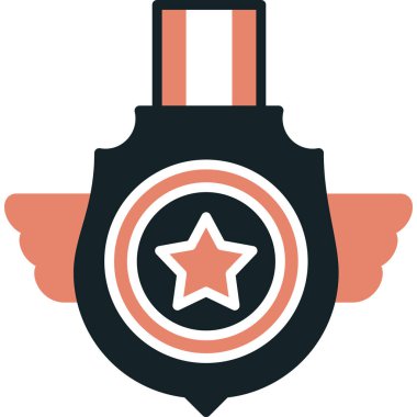 Rozet simgesi simgesi düz stil