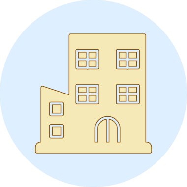 okul web simgesi, vektör çizim