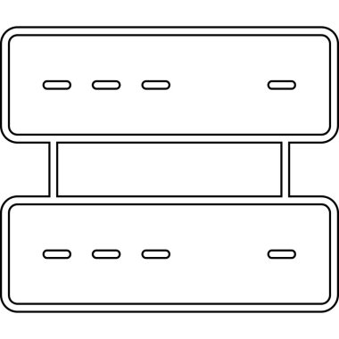 Veritabanı sunucusu vektör çizim