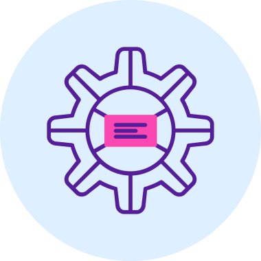 dişli simgesi vektör illüstrasyonu