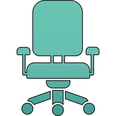 Ofis sandalyesi simgesi, taslak biçimi