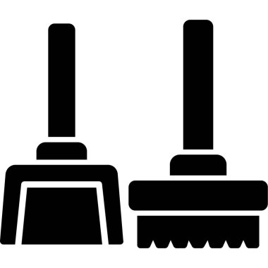 Fırça vektör simgesi temizleniyor