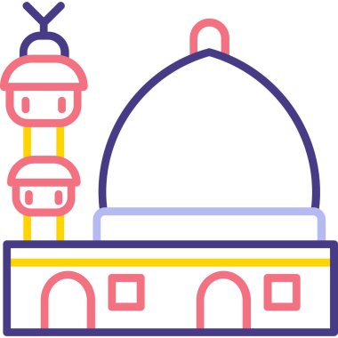 Cami. Web simgesi basit illüstrasyon