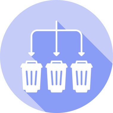 Geri dönüşüm bin vektör simgesi düzenlenebilir vektörü