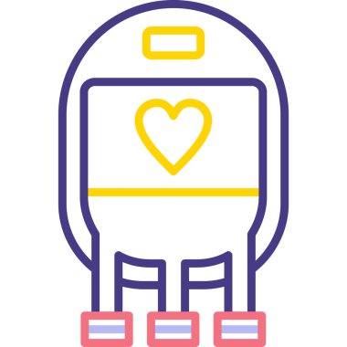 Otobüs. Web simgesi basit illüstrasyon