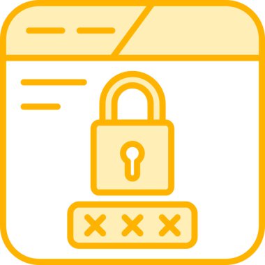 asma kilit ikon vektör çizimi