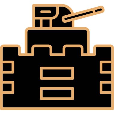 askeri ordu simgesi, vektör illüstrasyonu