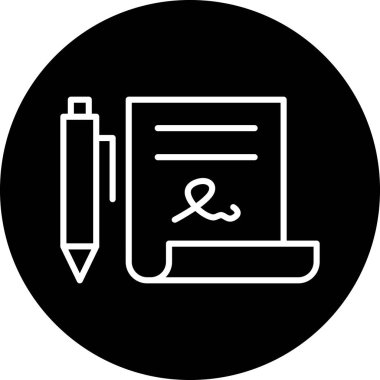 Bir kalem simgesinin vektör illüstrasyonu