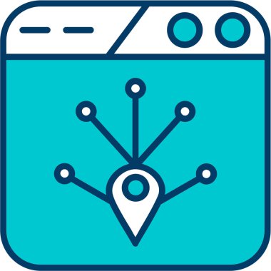 gps simge vektör illüstrasyonu