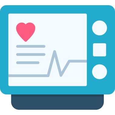 kardiyogram kalp vektörü simgesi