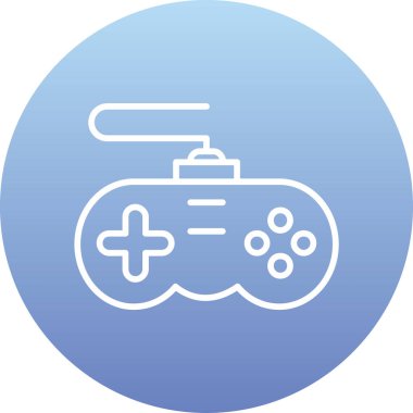 Oyun kontrolörü. Web simgesi basit illüstrasyon