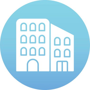 Bina. Web simgesi basit illüstrasyon