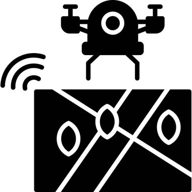 İHA simgesi vektör illüstrasyonu