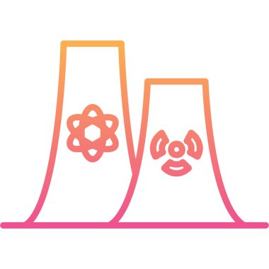 Nükleer santral vektör çizim