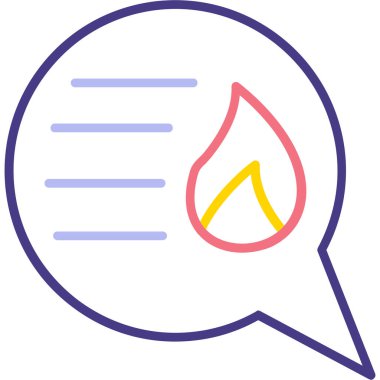 Bir ateş simgesinin vektör illüstrasyonu