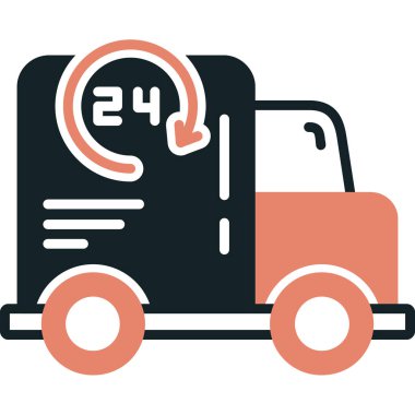 dağıtım kamyonu vektör simgesi