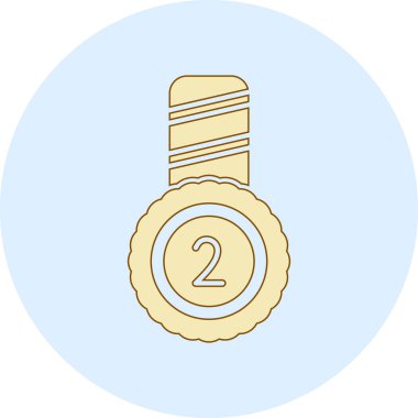 Madalya. Web simgesi basit illüstrasyon