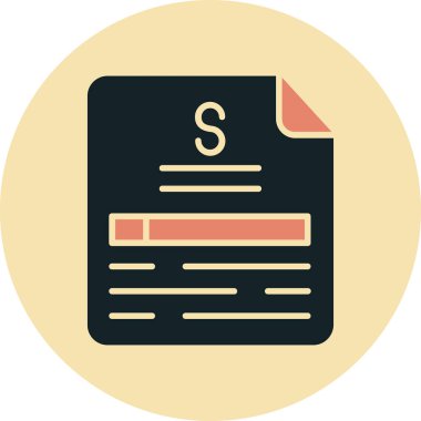 Belge. Web simgesi vektör illüstrasyonu