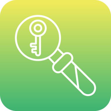 eşsiz anahtar vektör çizgisi simgesi