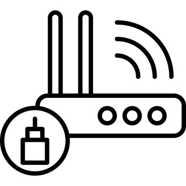 router simgesi vektör illüstrasyonu