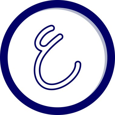 Beyaz atın mavi ve beyaz ikonunun vektör çizimi