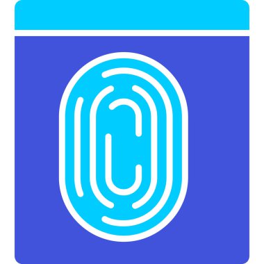 parmak izi ikonu vektör illüstrasyonu