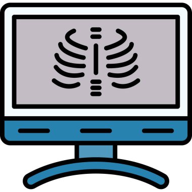 Bilgisayar monitörü simgesi. vektör illüstrasyonu