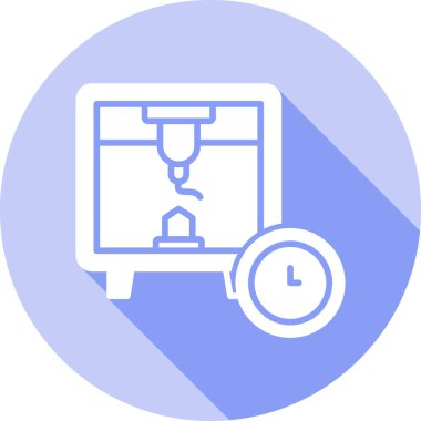 Bir saat simgesinin vektör illüstrasyonu