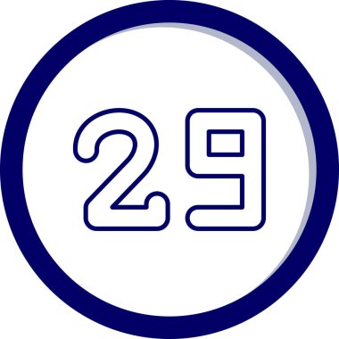 2 numara vektör simgesi modern basit tasarım illüstrasyonu