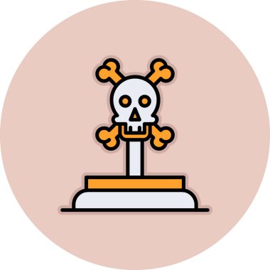 Kafatası. Web simgesi basit tasarım