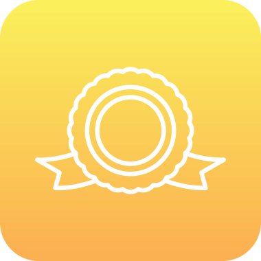 Madalya web simgesi vektör illüstrasyonu