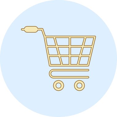 Araba ikonu. Alışveriş sepeti. Alışveriş arabası sembolü, al. süpermarket arabası