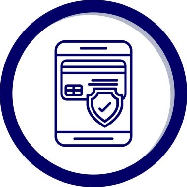 Mobil güvenlik. Basit resimleme