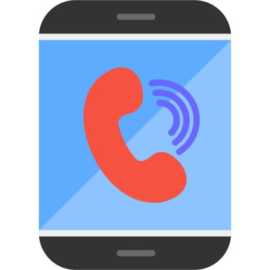 telefon araması düz simgesi