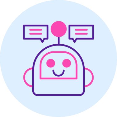 Robot simgesinin vektör illüstrasyonu